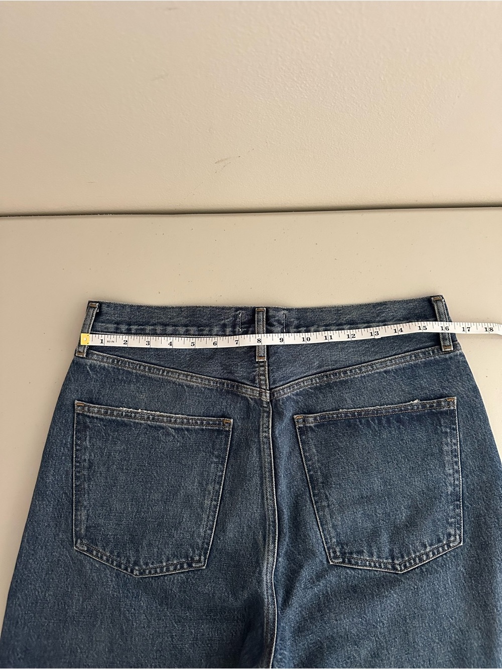 NWOT AGOLDE 90s Straight Jean Mid Rise Size 29 Dark Indigo Quiet Luxury Premium - Picture 10 of 12